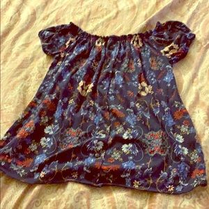 Anthropologie off the shoulder blouse